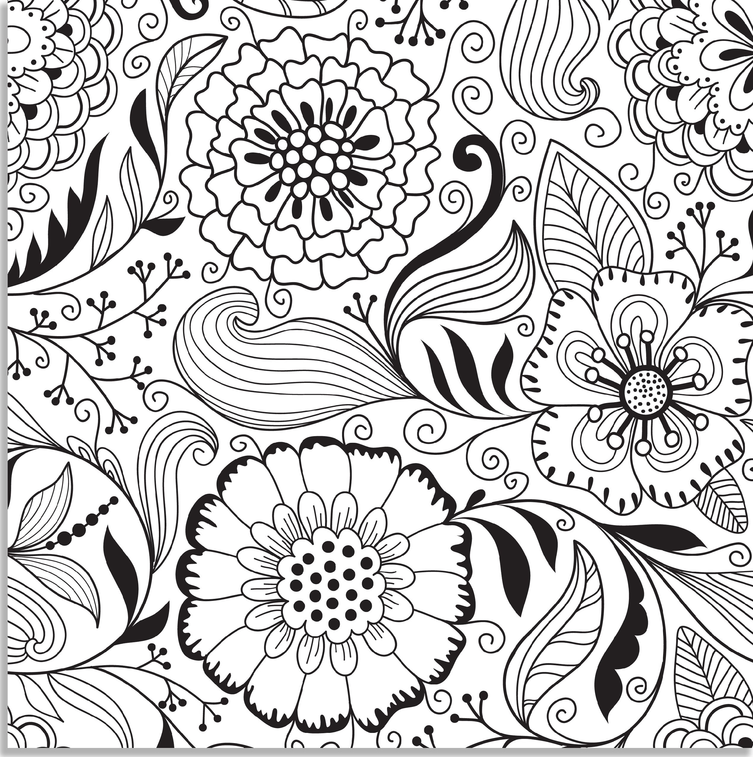 Flower Coloring Pages For Adults Henna