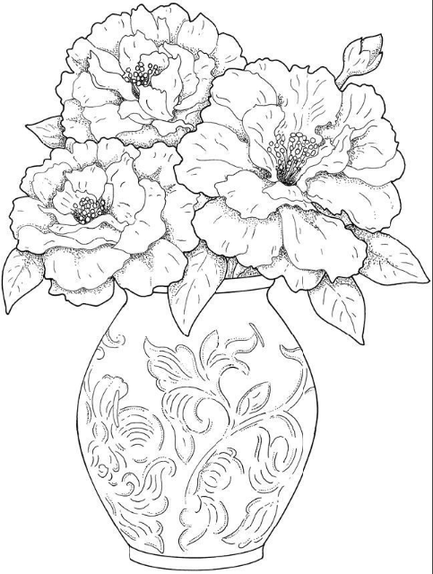 Download Flower Coloring Pages for Adults Printable | 101 Coloring