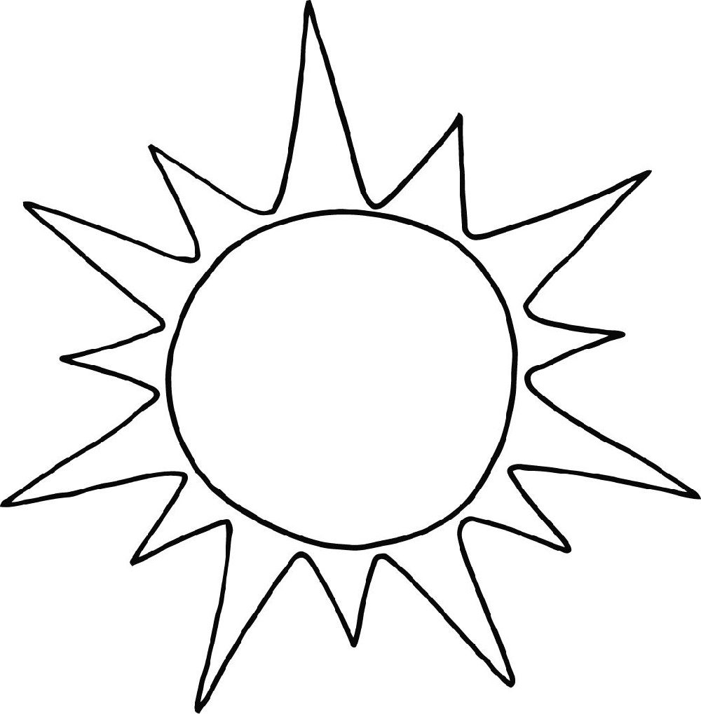 Free Coloring Pages For Kids Sun