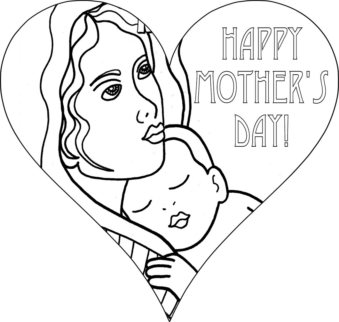 Mothers Day Coloring Sheets Printable