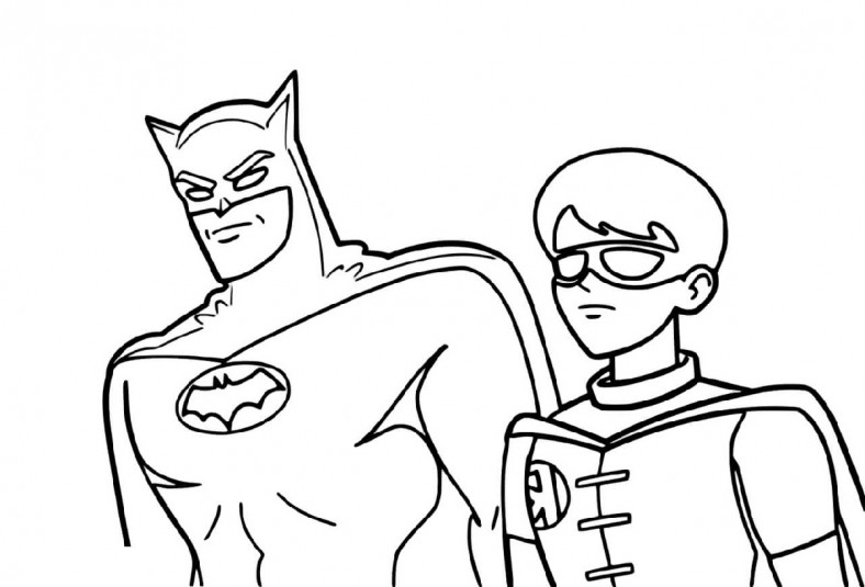 Batman Coloring Pages And Robin