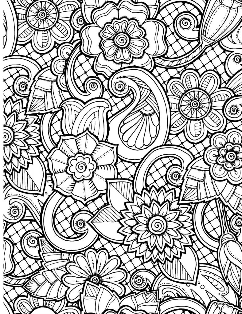 Abstract Coloring Pages Floral
