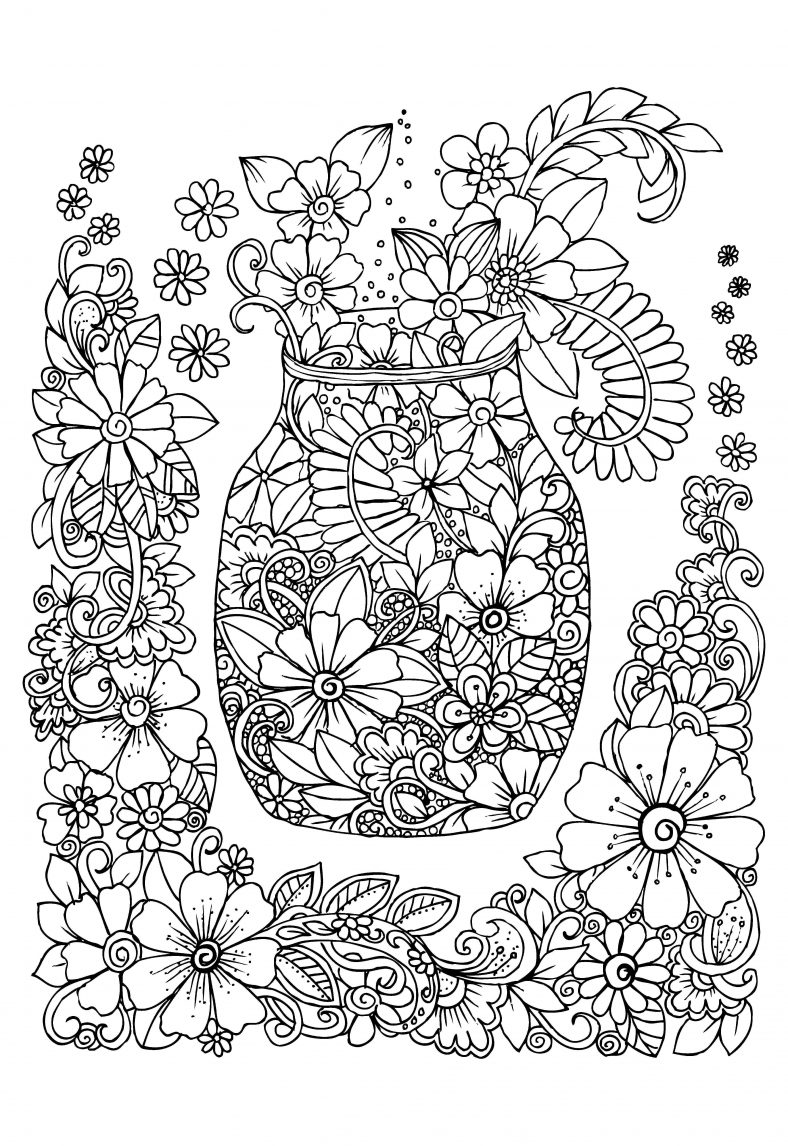 Abstract Coloring Pages Stress Relief