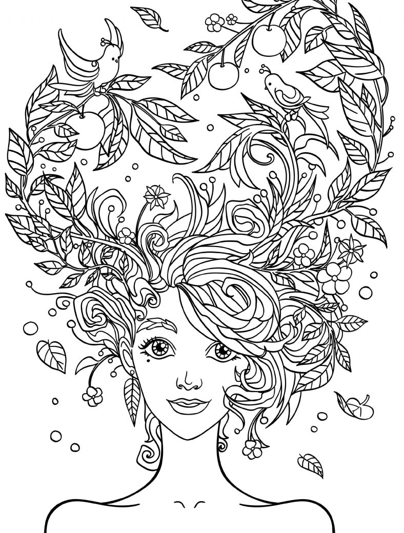 Adult Coloring Sheets Women
