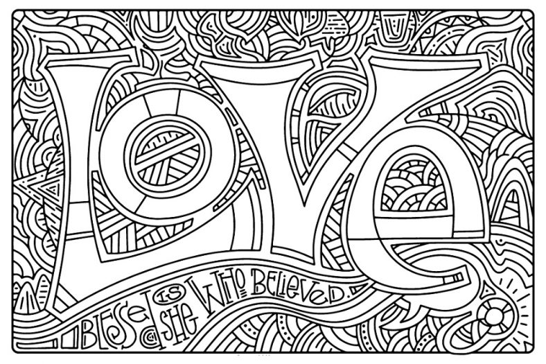 Advent Coloring Pages Love