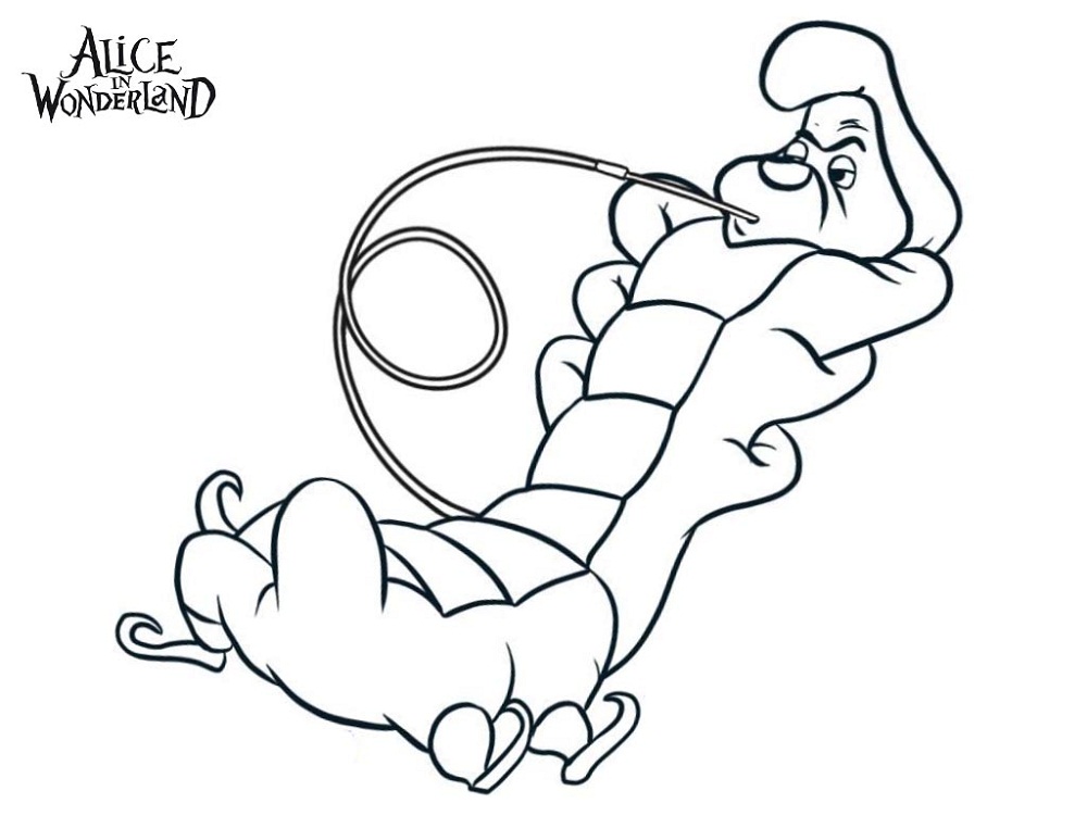 Alice In Wonderland Coloring Pages Caterpillar