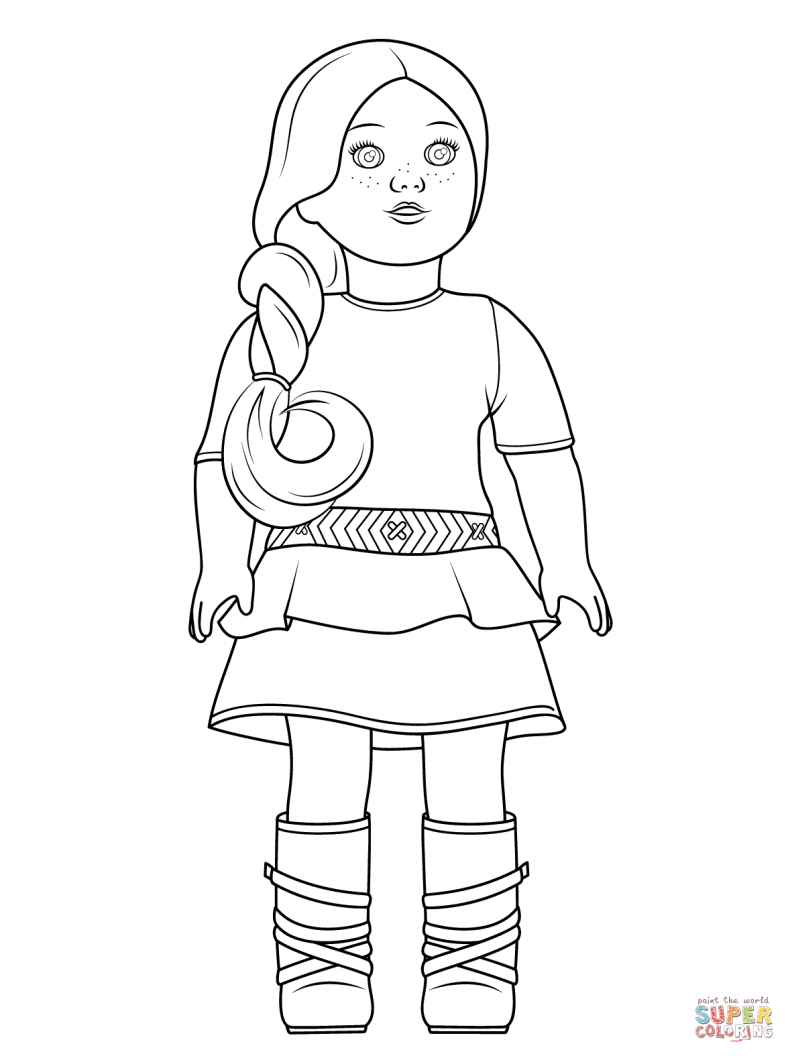 American Girl Doll Coloring Pages Grace