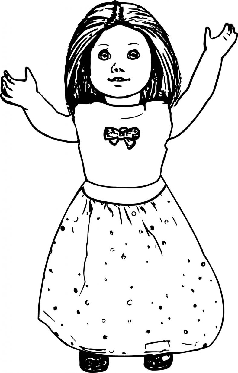 American Girl Doll Coloring Pages Toy