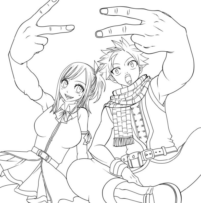 Anime Coloring Pages Couple