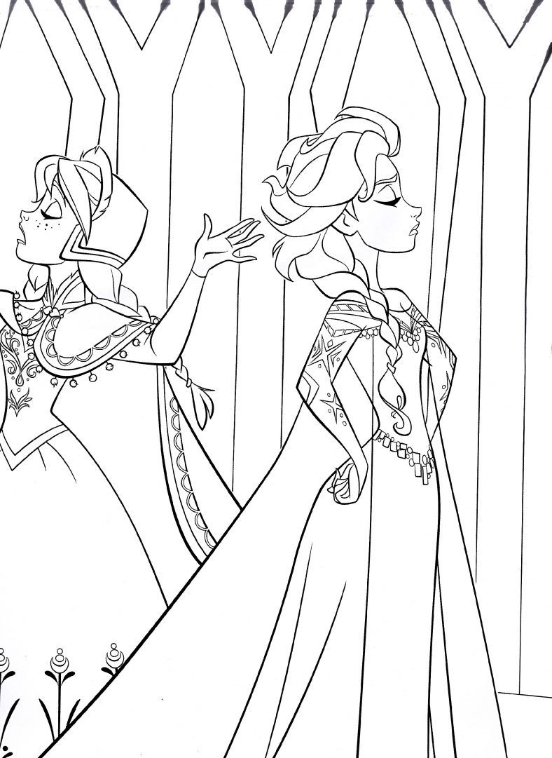 Anna Elsa Coloring Pages