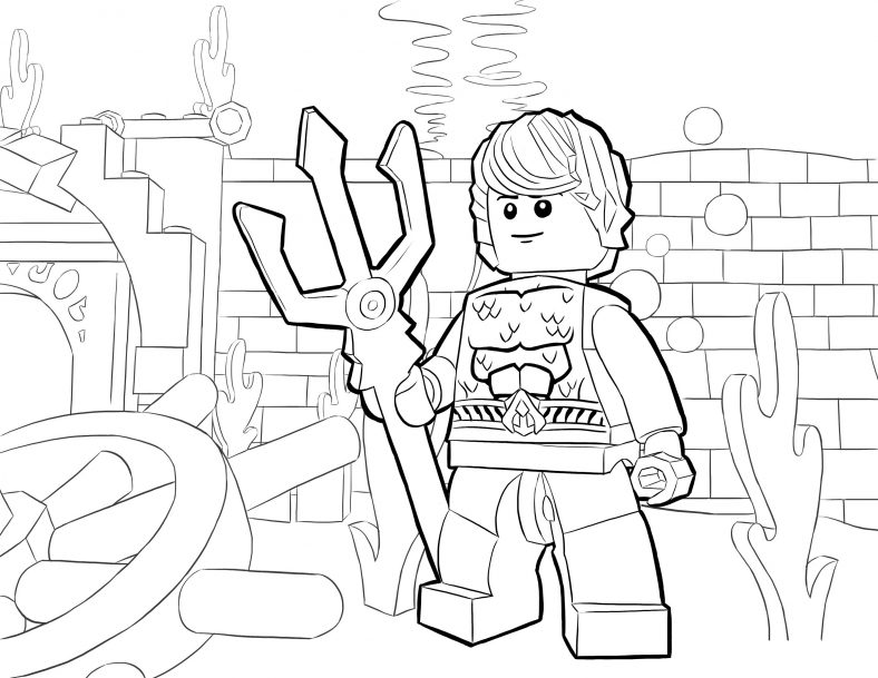 Aquaman Coloring Pages Lego