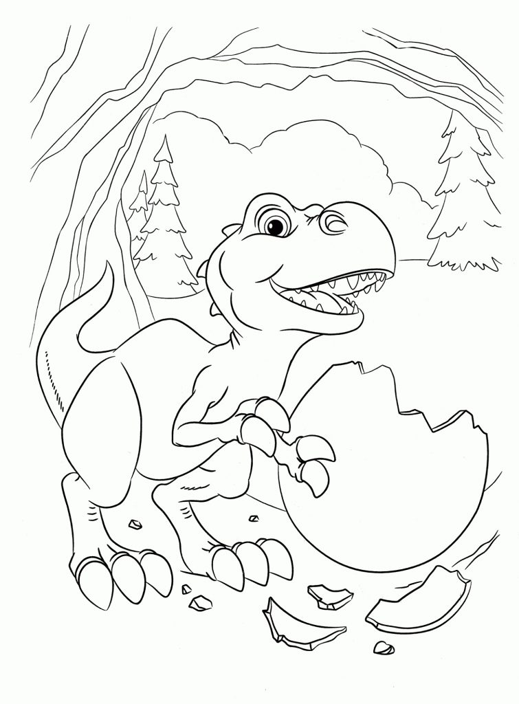 Baby Dinosaur Coloring Pages for Kids