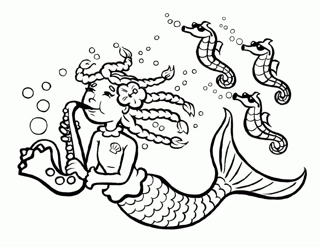 Baby Mermaid Coloring Pages
