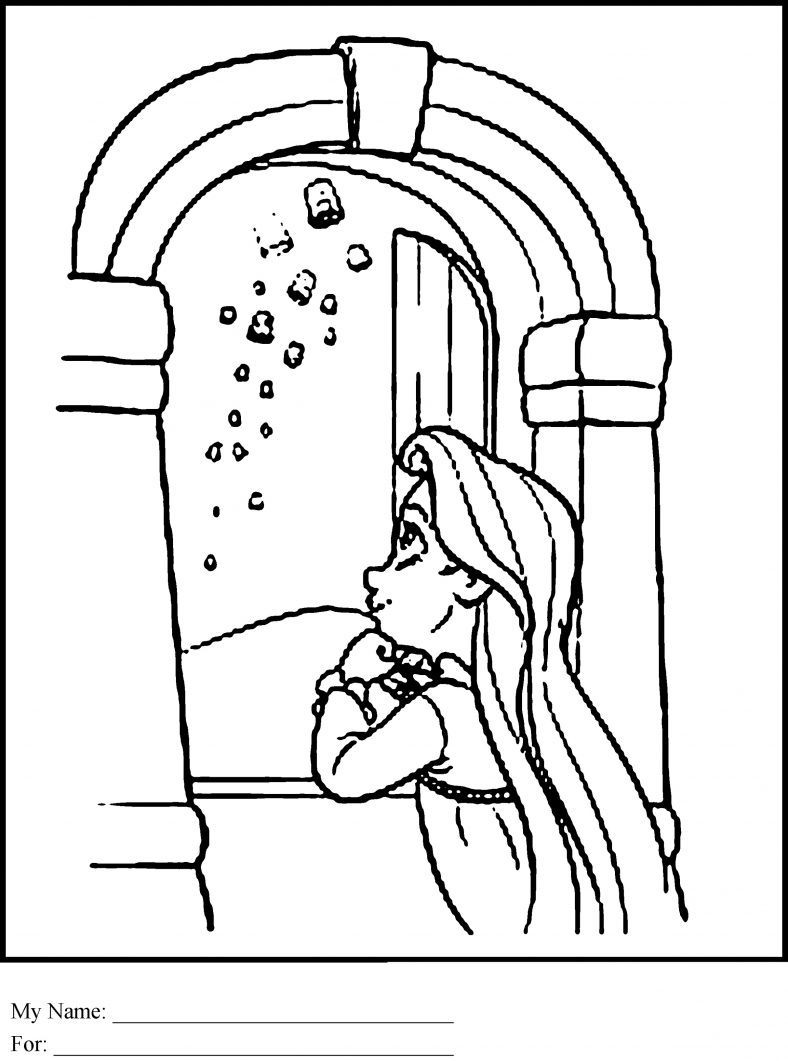 Baby Rapunzel Coloring Pages