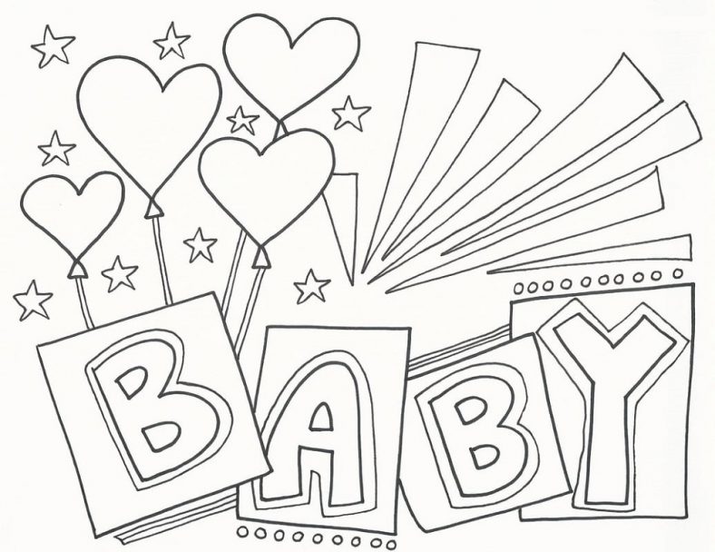 Baby Shower Coloring Pages for Kids