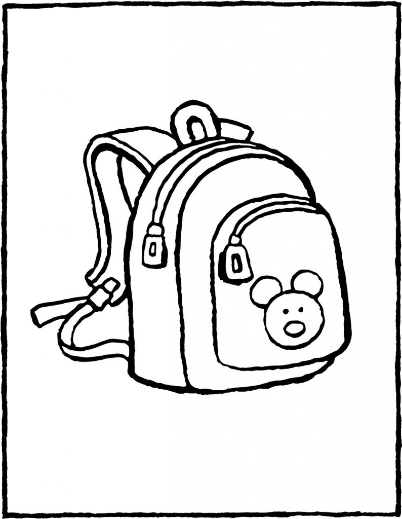 Backpack Coloring Page for Kids