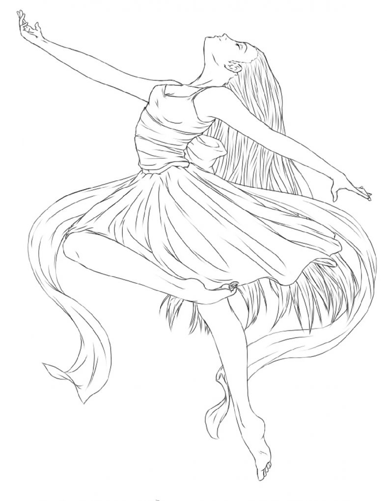 Ballerina Coloring Pages Dancer