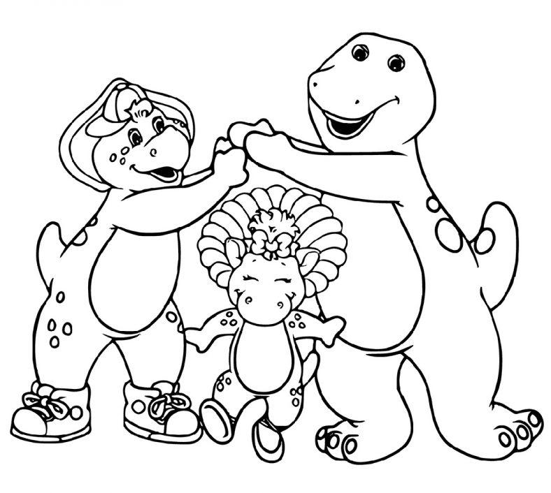 Barney Coloring Pages And Friends