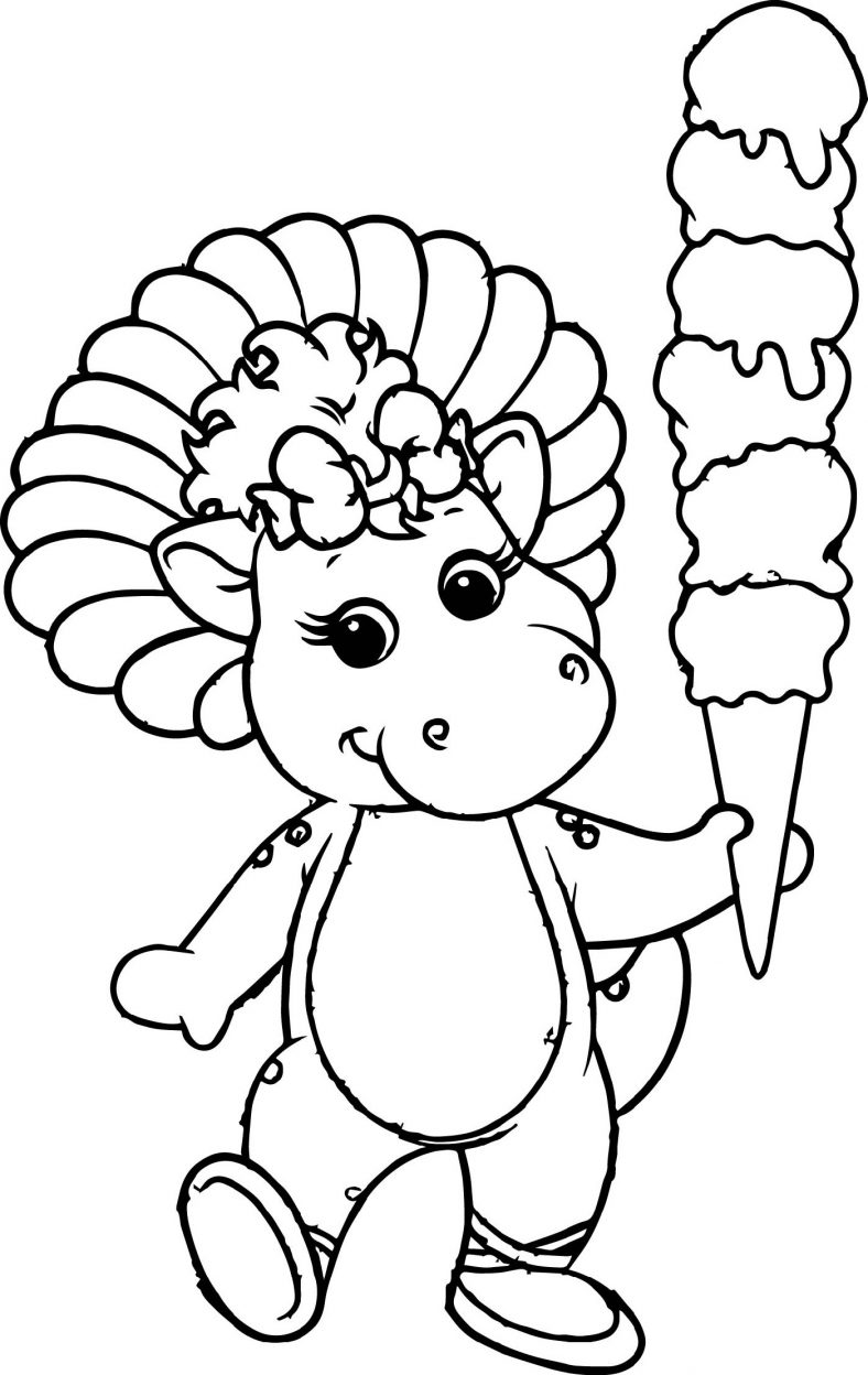 Barney Coloring Pages Baby Bop