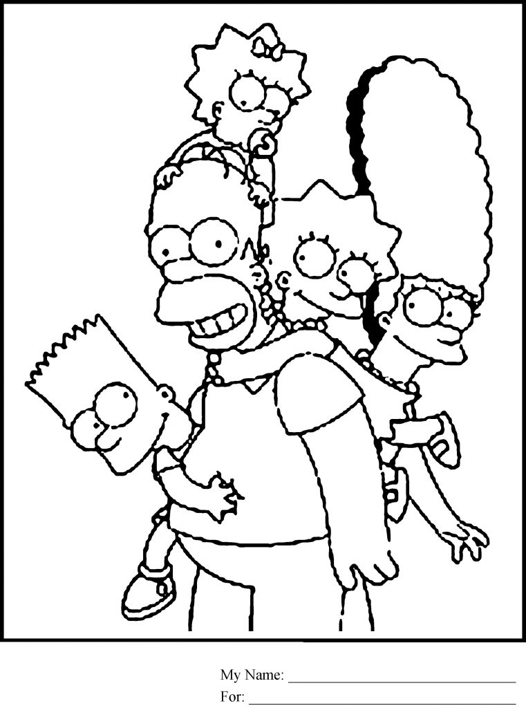 Bart Simpson Coloring Pages Worksheet