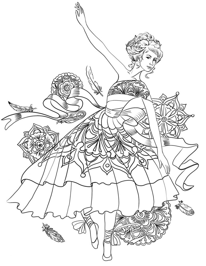 Beautiful Ballerina Coloring Pages