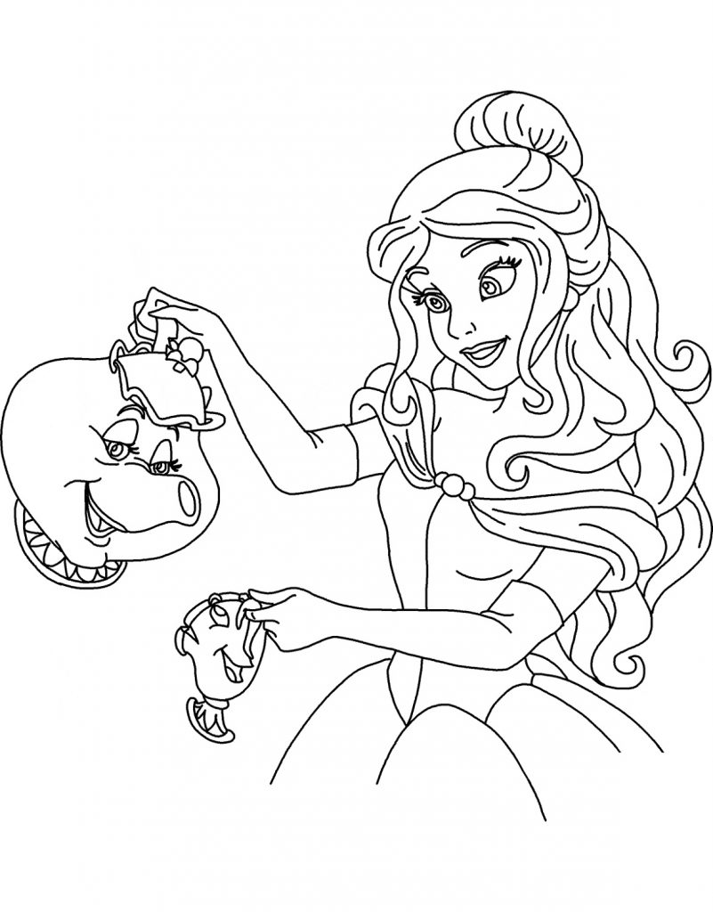 Beauty And The Beast Coloring Pages Belle