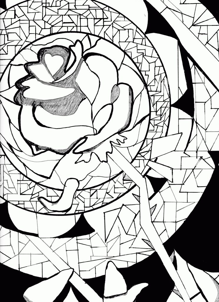Beauty And The Beast Coloring Pages Roses
