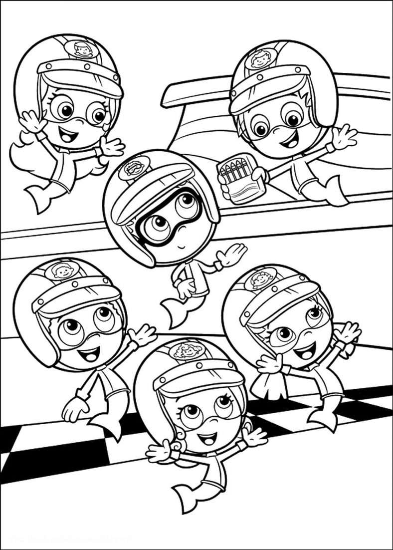 Bubble Guppies Coloring Pages Cartoon