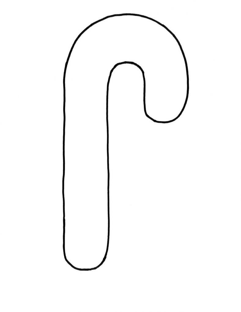 Candy Cane Coloring Pages Blank