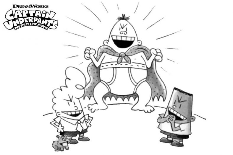 Captain Underpants Coloring Pages Free