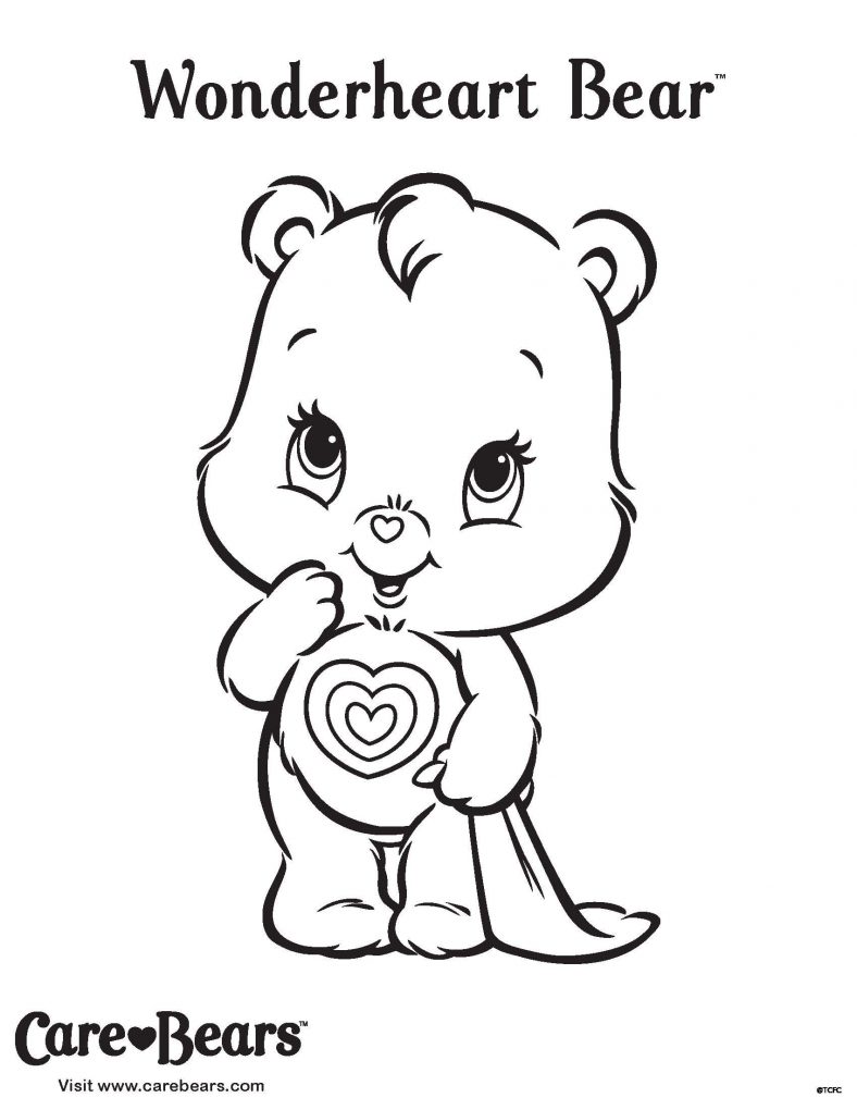 Care Bear Coloring Pages Wonderheart Bear
