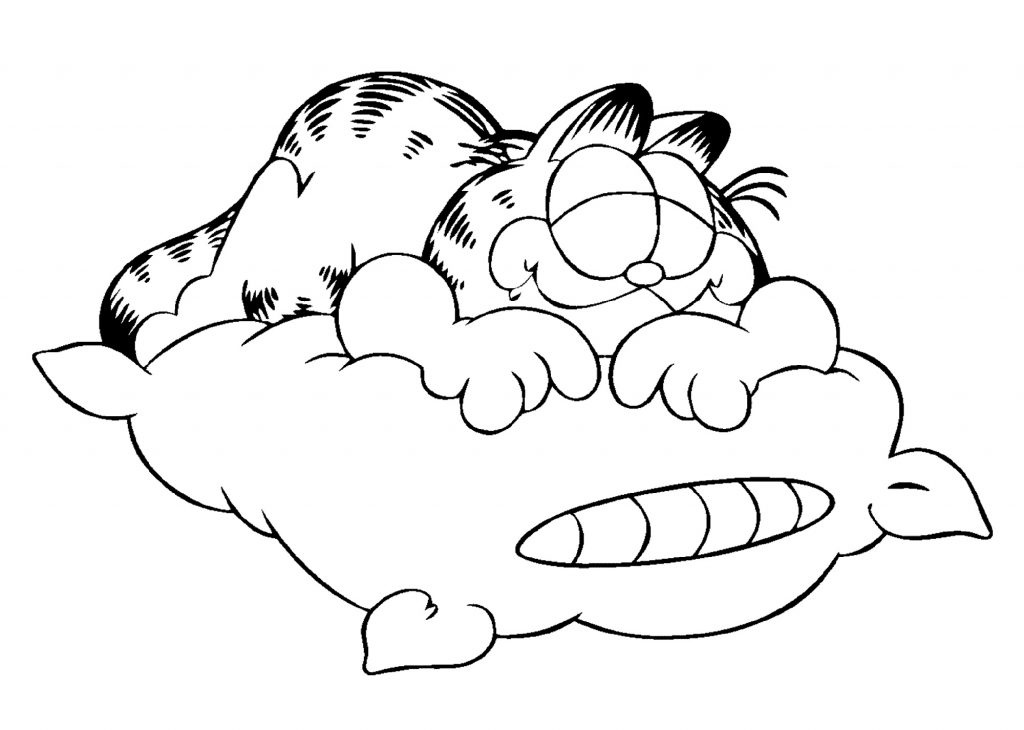Cartoon Coloring Pages Garfield