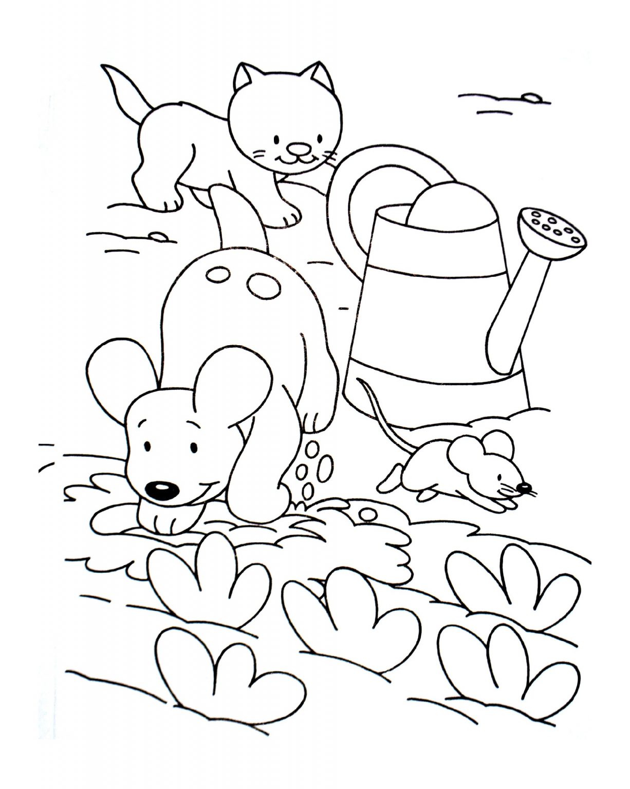Cat and Dog Coloring Pages 101 Coloring