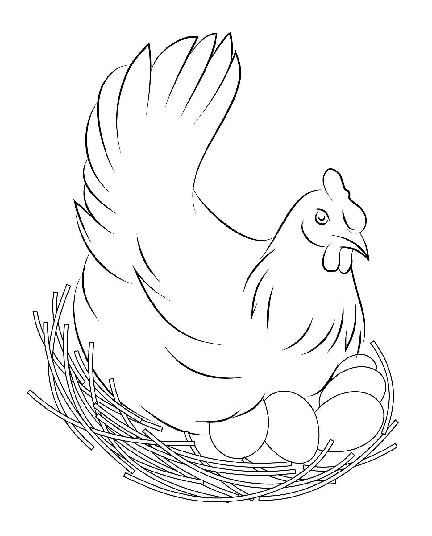 Chicken Coloring Pages to Print for Kids and Adults   101 Coloring