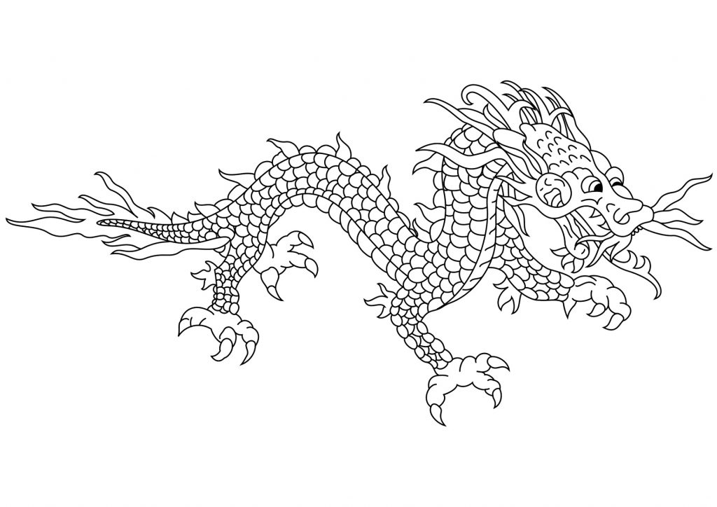 Chinese Dragon Coloring Pages Art