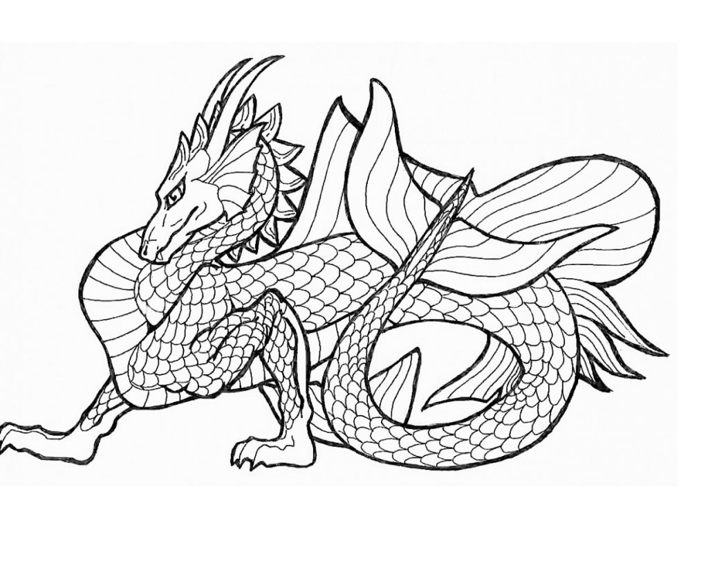 Chinese Dragon Coloring Pages For Adult