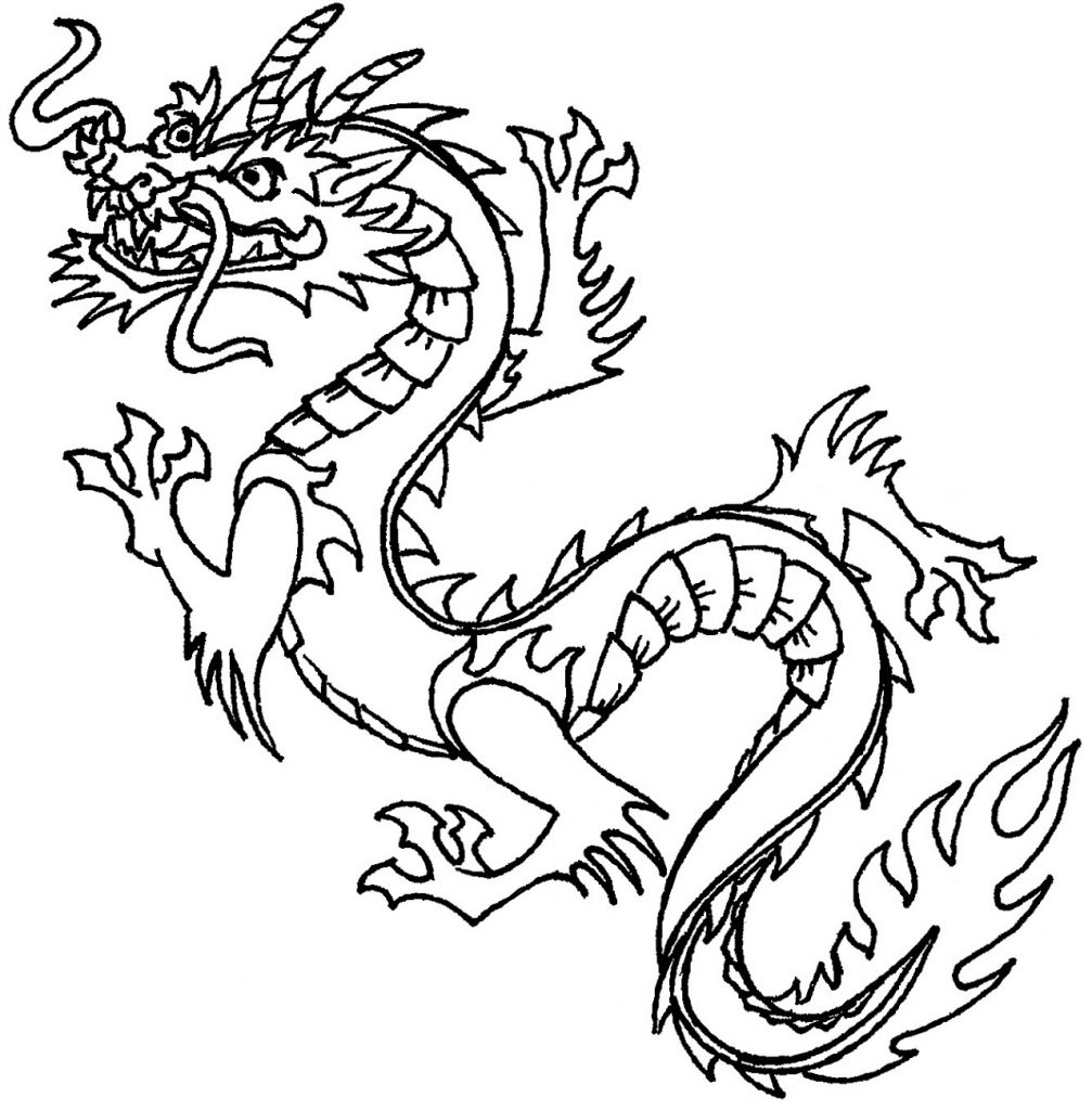 Chinese Dragon Coloring Pages Printable
