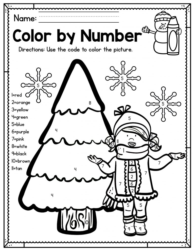 Christmas Color By Number Online Printable