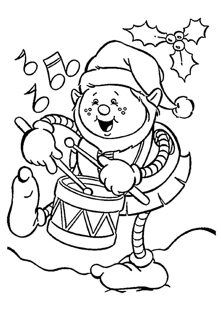 Christmas Coloring Pictures Elf
