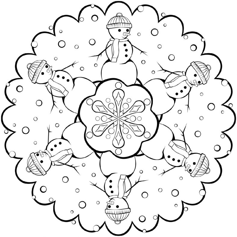 Christmas Mandala Snowman