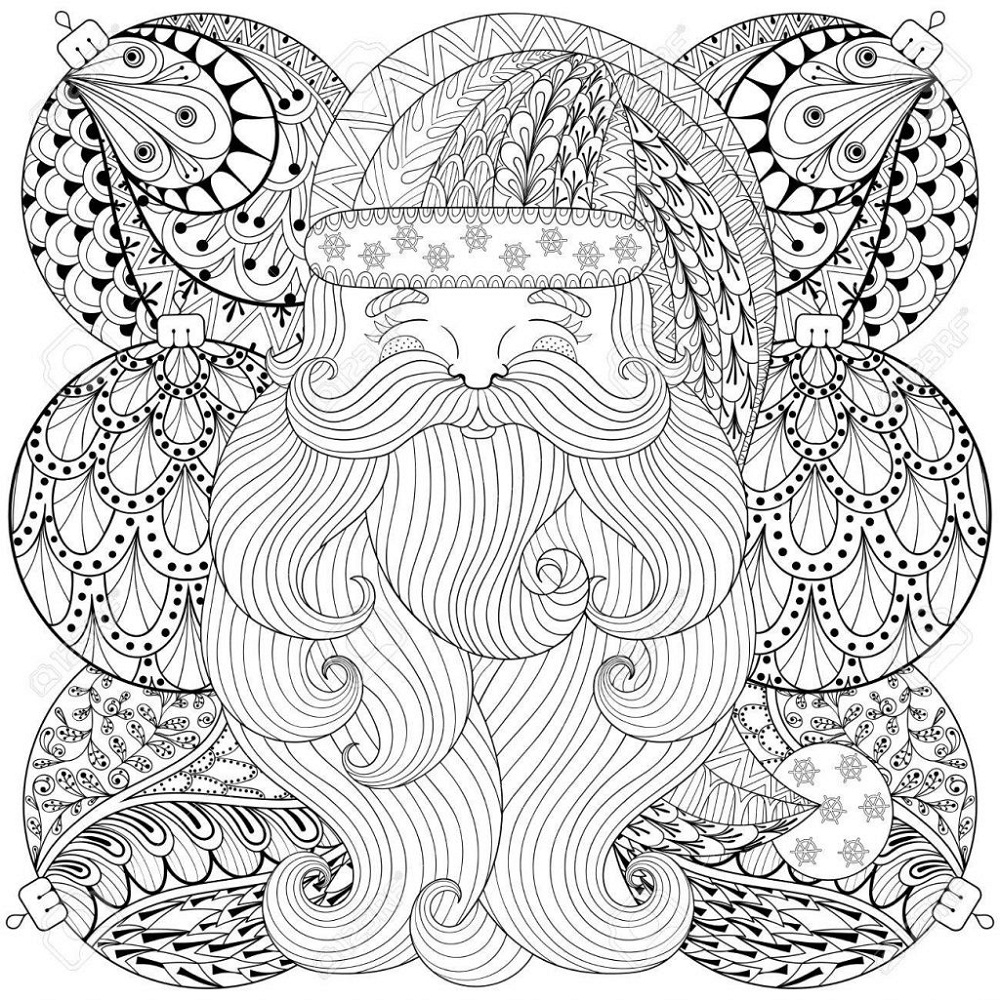 Christmas Ornament Coloring Page Fancy