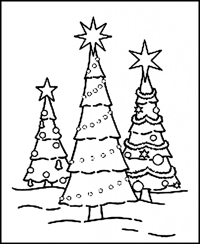 Christmas Tree Coloring Page Free