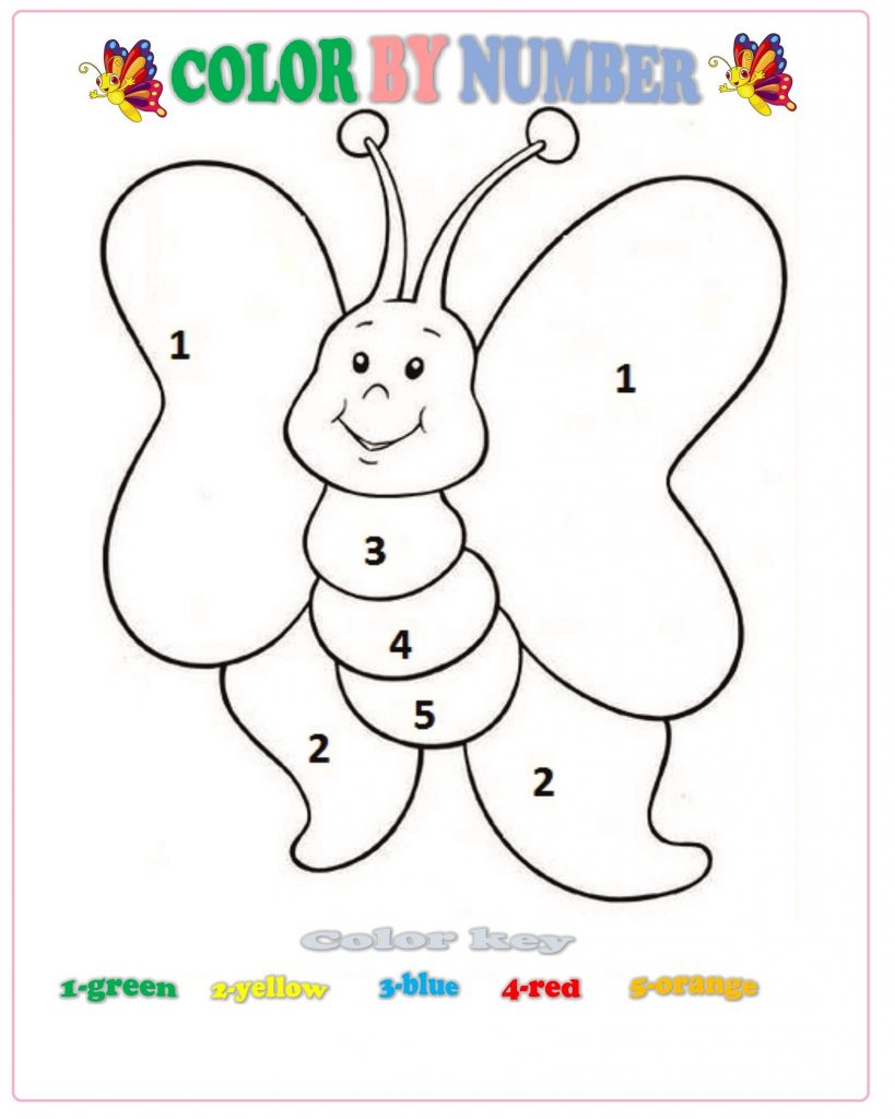 Color By Number Free Printables Preschool