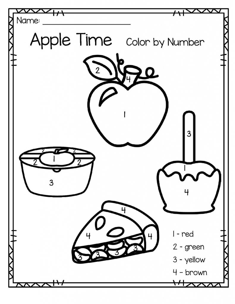 Color By Number Kindergarten Simple