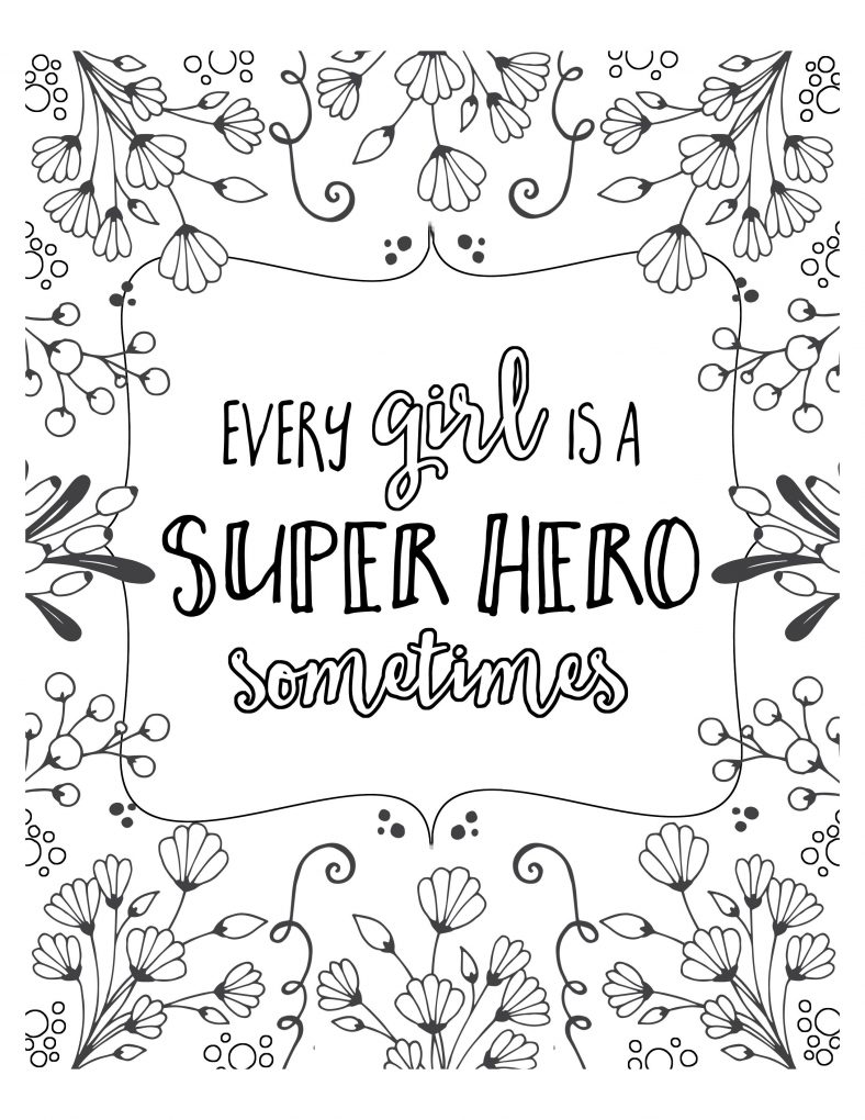 Coloring Sheets For Girls Quotes