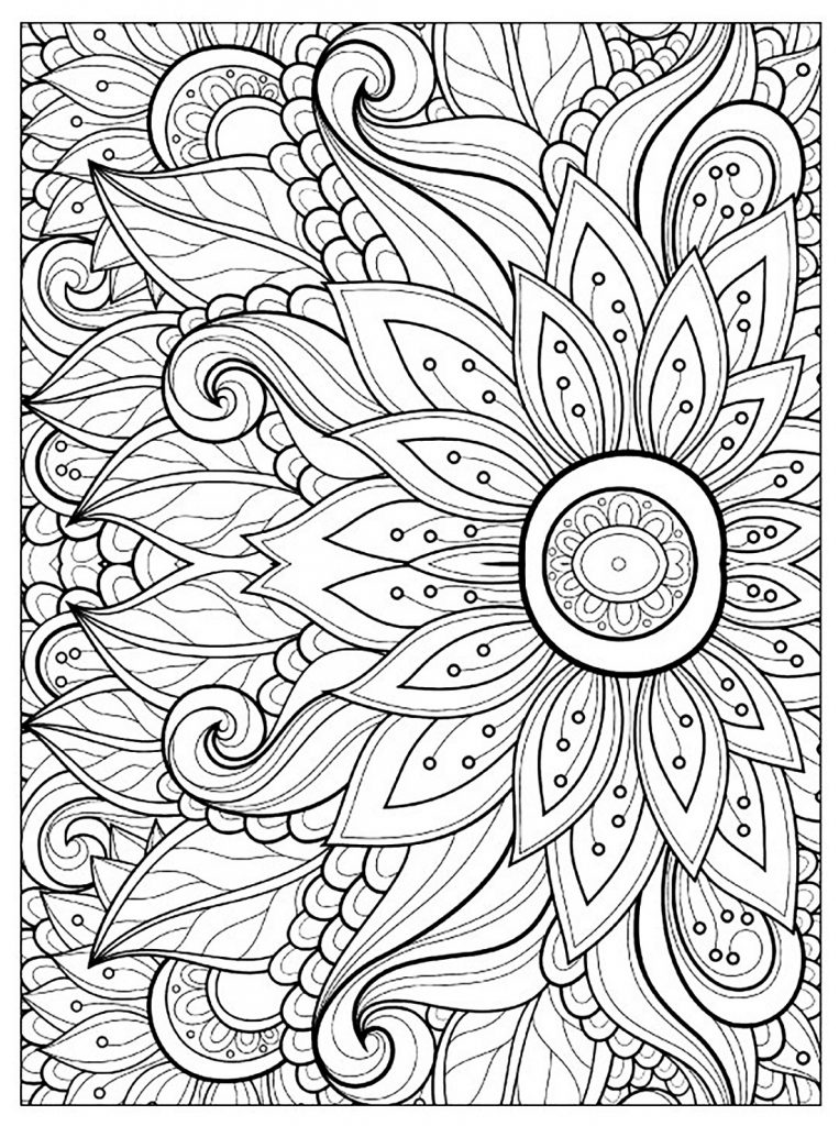 Coloring Sheets For Teens Floral