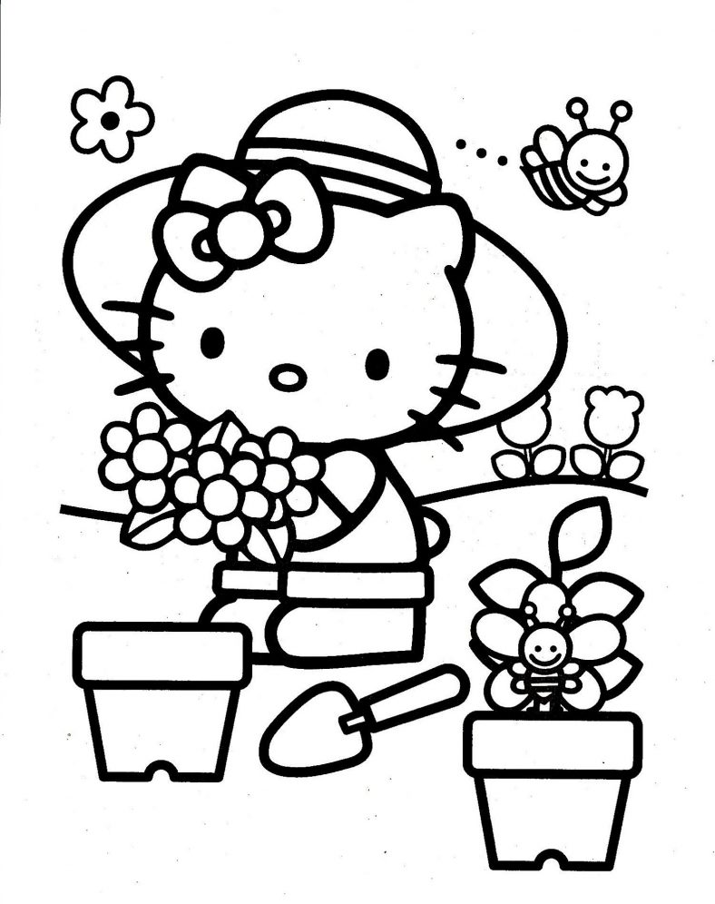 Colouring Pictures For Girls Hello Kitty