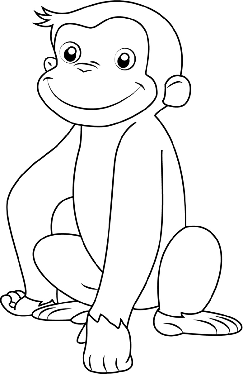 Curious George Coloring Pages Cartoon