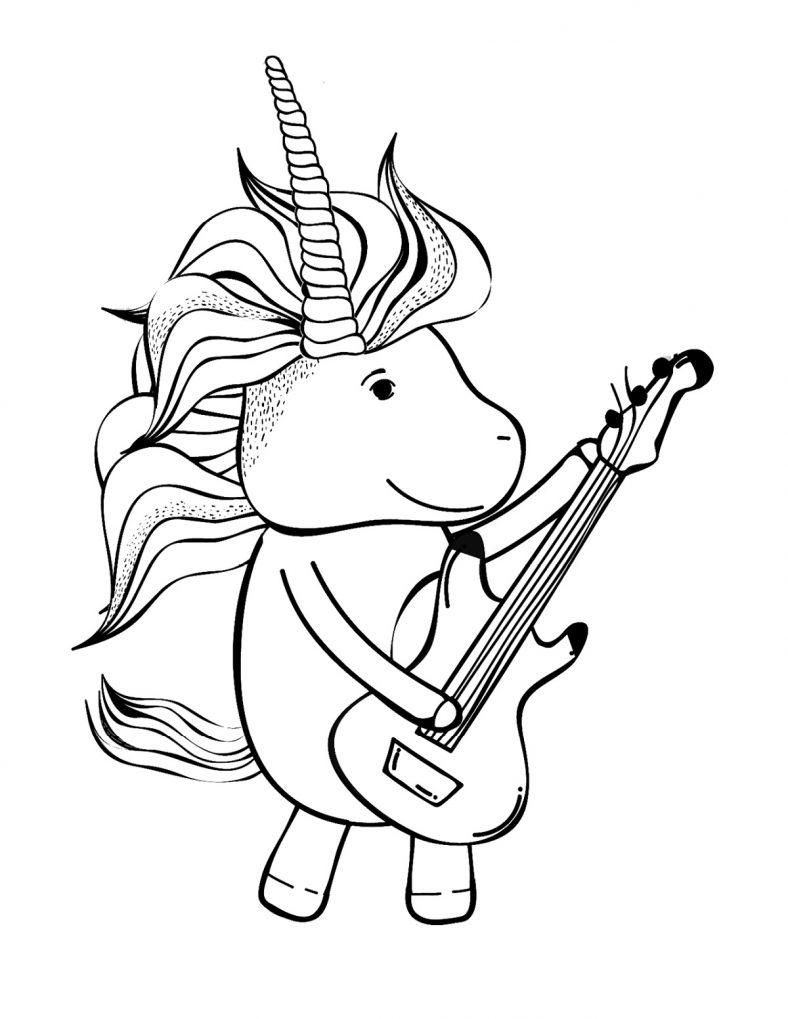 Cute Baby Animal Coloring Pages Unicorn