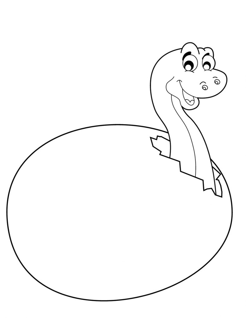 Cute Baby Dinosaur Coloring Pages